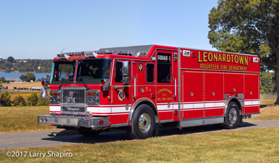 Leonardtown Volunteer Fire Department MD Seagrave fire trucks apparatus Seagrave Marauder II heavy rescue and pumper tanker Larry Shapiro photographer shapirophotography.net #larryshapiro